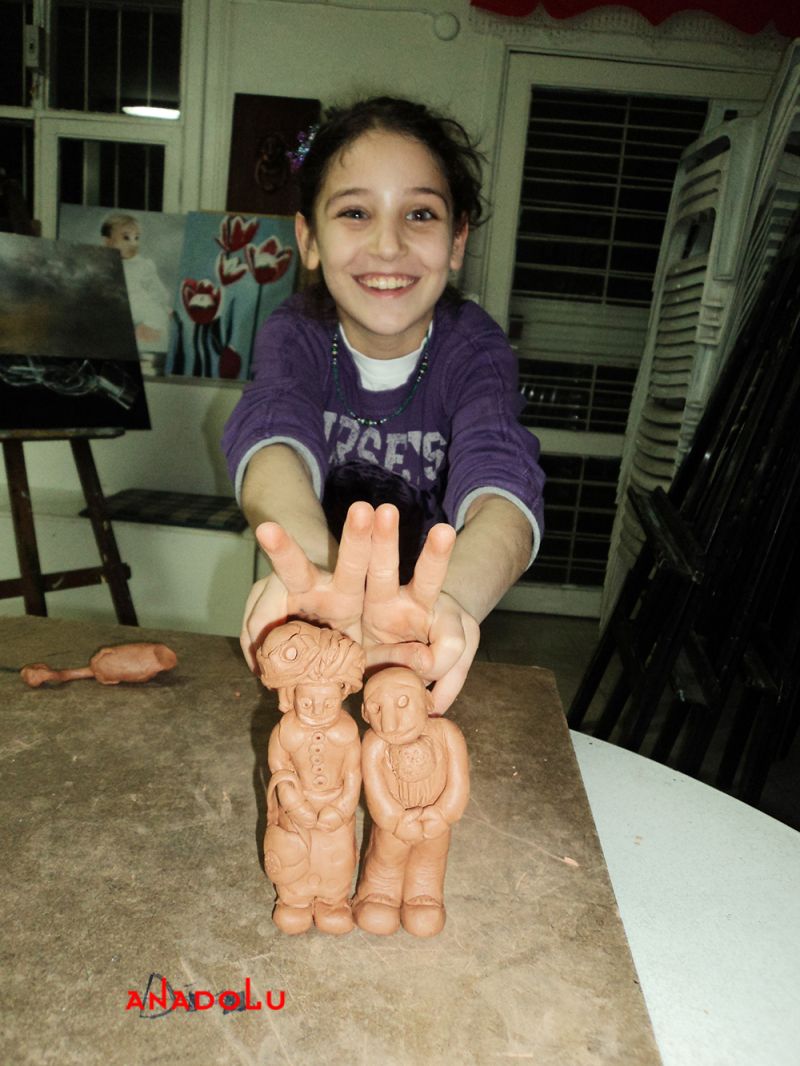 Çocuklarla Biblo Heykel Yapımı Adana